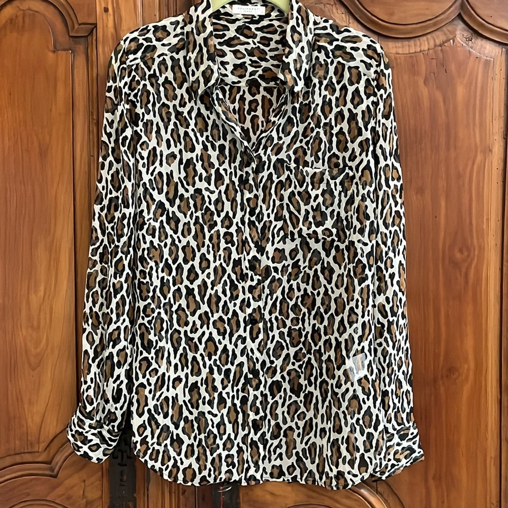 Equipment Silk Blouse Leopard Print - image 1